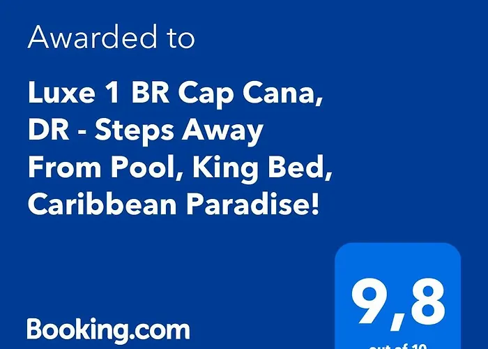 Luxe 1 Bedroom Cap Cana, Dr - Steps Away From Pool, King Bed, Caribbean Paradise!