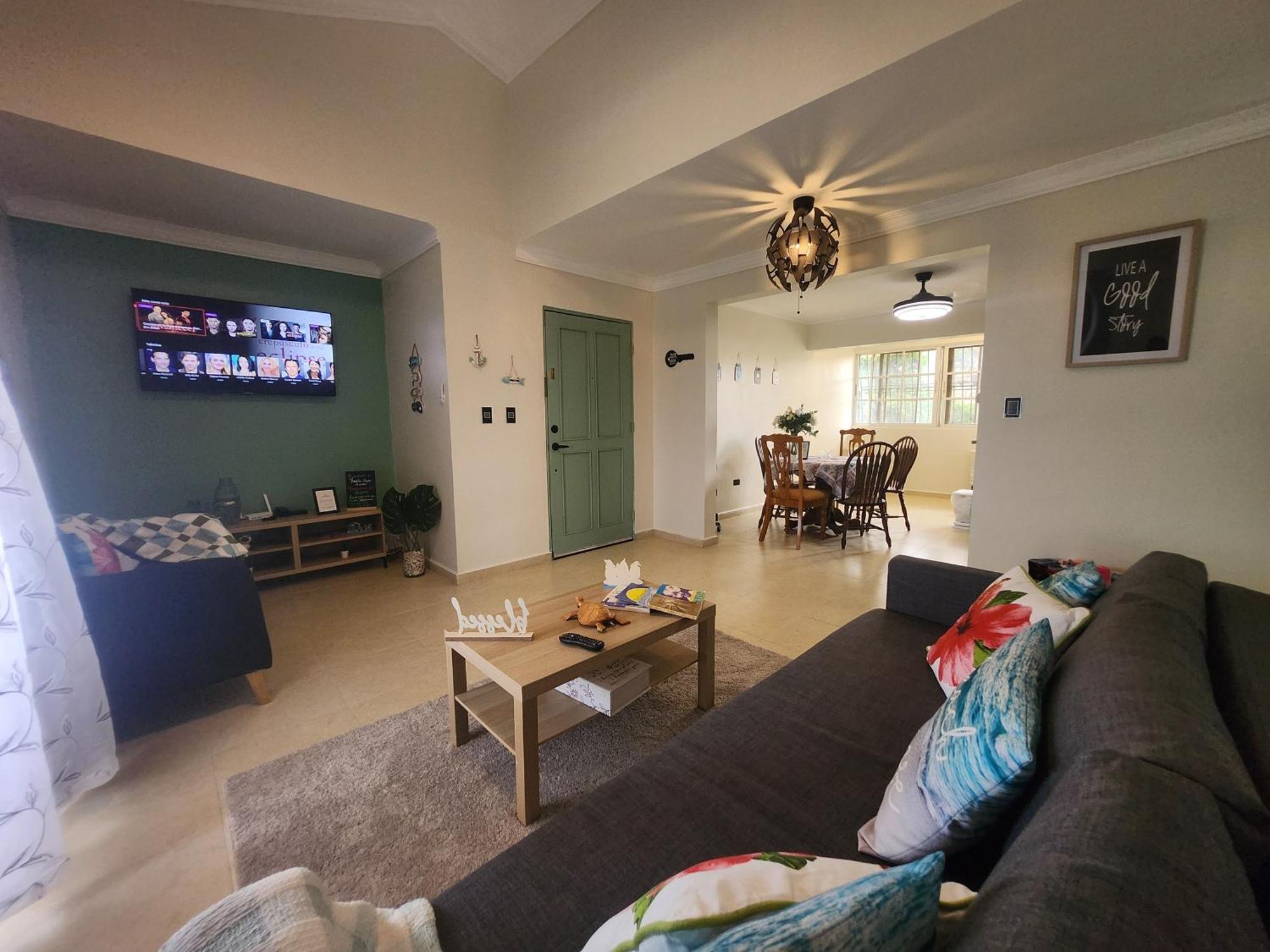 Casita Linda Larimar - 2Br Apartment With Rooftop, Bay Views, Fast Wifi, Near Beach In Barahona Apartment