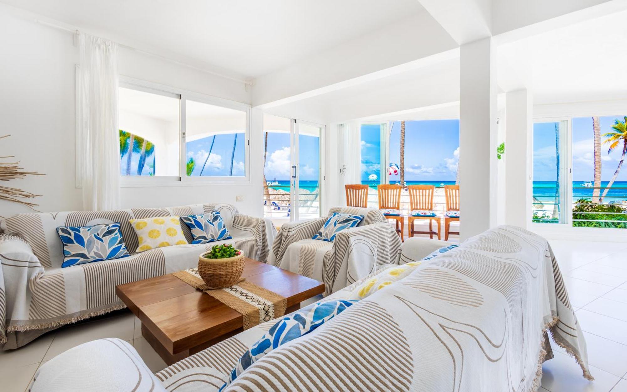 Apartment Prime Ocean View - 3-bedroom Getaway With Private Terrace On Bavaro Punta Cana
